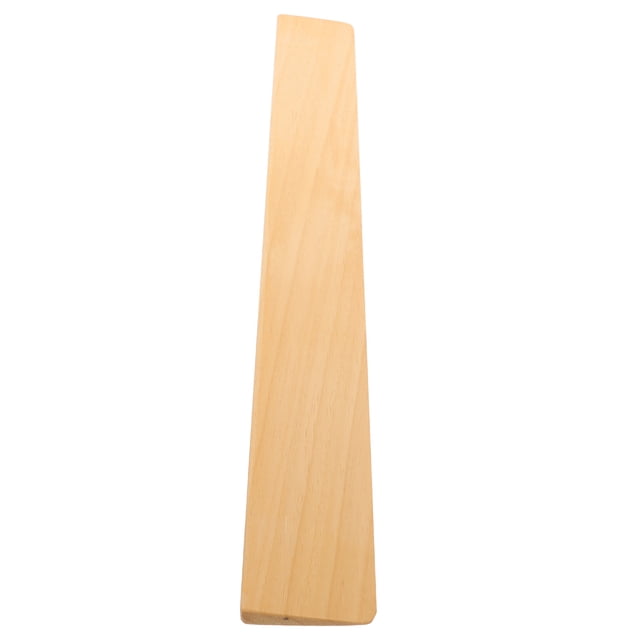 FELTECHELECTR Compact Brown Wood Threshold Ramp Pad for Indoor Entry Suitable for Sweeping Robots and Wheelchair Access