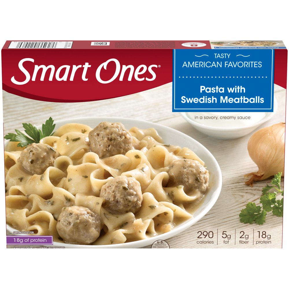 Smart Ones Pasta with Swedish Meatballs & Creamy Sauce Frozen Meal, 9.