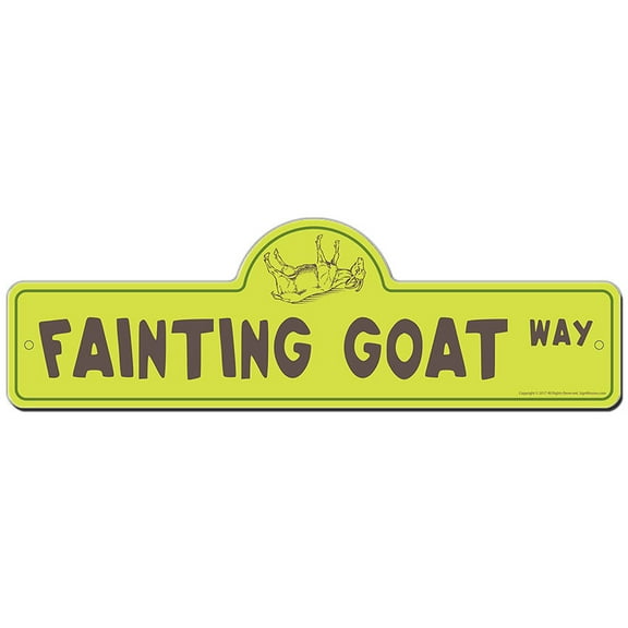 SignMission P-720 Fainting Goat 20 x 7 in. Street Sign - Fainting Goat