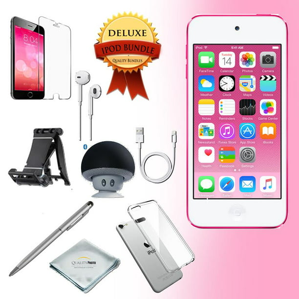 Apple Ipod touch 7th generation 32GB Pink - Bluetooth Speaker - Case - Protector - - Stylus - Cloth - Walmart.com