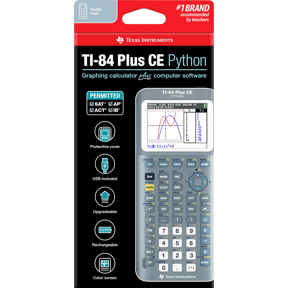 Texas Instruments TI-84 Plus CE Graphing Calculator, Fractal Frost