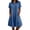 Blue, variant on Women's Summer Casual Shirt Dresses Short Sleeve Button Down Collared A-Line Dresses Loose Fit with Pockets