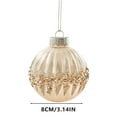 thumbnail image 3 of Farmhouse Christmas Ornaments Set - 5PCS 80mm Shatterproof Ball Decorations, Large Clear Champagne Gold Hanging Balls for Xmas Tree, Rustic Holiday Home Decor and Party Supplies, 3 of 8