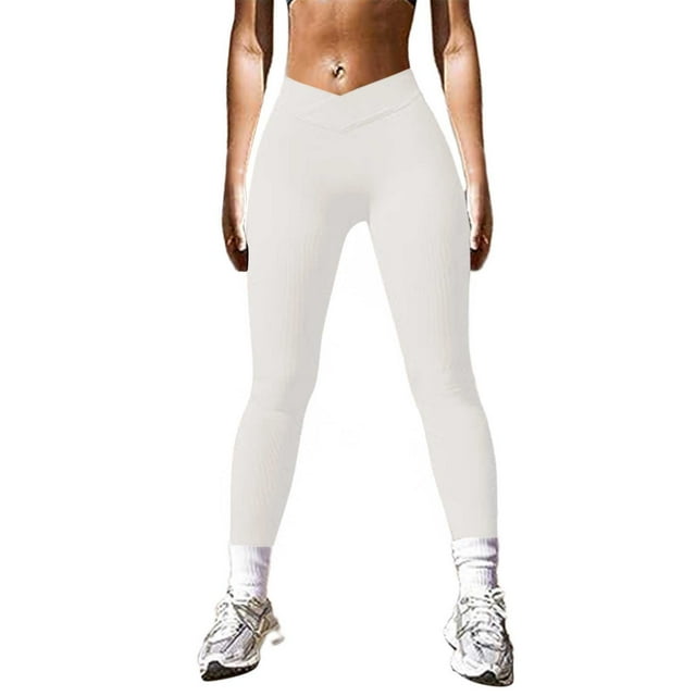 Plus Size Jumpsuit Women Solid Yoga Leggings Ribbed High Waist Exercise Workout Casual Pants for Active