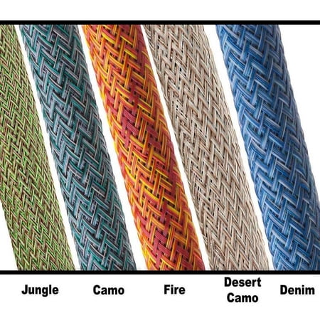 1 Flexo Remix PET Expandable Braided Sleeving - Fire - 65FT
