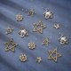 thumbnail image 2 of 40 dijes de estrella dorada, 5 estilos de perla y diamantes de imitación, dijes de pentagrama dorado, colgantes de perlas, pequeños y delicados dijes., 2 of 6