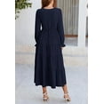 thumbnail image 3 of PRETTYGARDEN Women's Fall Maxi Dress Long Sleeve V Neck Tiered A Line Ruffle Elegant Flowy Spring Cocktail Party Dresses, 3 of 9