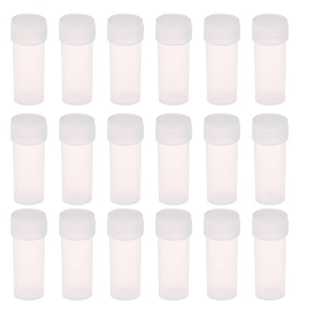 GJX 50pcs Clear Plastic Bottles Small Vials Empty Sample Containers with Screw Caps