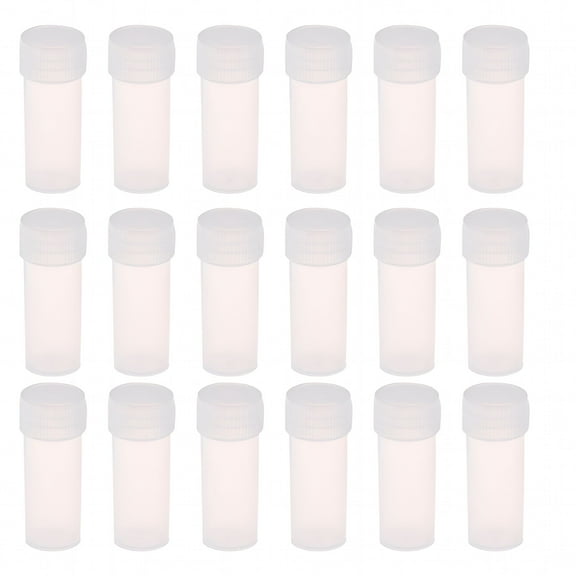 GJX 50pcs Clear Plastic Bottles Small Vials Empty Sample Containers with Screw Caps