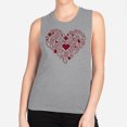thumbnail image 2 of Nurse Icons Heart Women's Muscle Tank Small Heather Grey, 2 of 5
