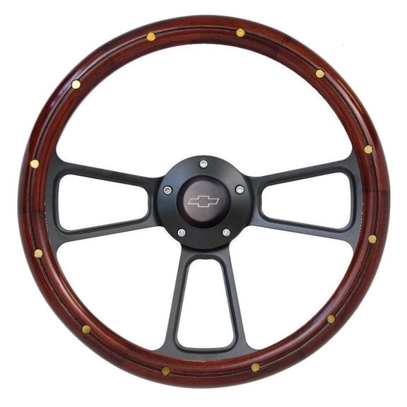1948-59 Chevy Truck with GM, Ididit Column Steering Wheel Kit Mahogany Black