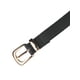thumbnail image 2 of Cinturón de cuero sintético para mujeres con hebilla dorada/plata, cinturones casuales de 0.9" de ancho para jeans, pantalones y vestidos 42.1x0.9" (LxA) hebilla dorada-negra, 2 of 6
