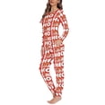 thumbnail image 2 of Renewold Warm HO-HO-HO Pajamas for Women Fashion Long Sleeve Shirt & Sweatpants Set with Pockets Softness Indoor Sweatsuit 2 Pack Christmas Gifts Sleepwear Size 4XL, 2 of 4