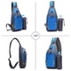 thumbnail image 5 of Mochila cruzada en el pecho, mochila de viaje para bicicleta, gimnasio, mochila para mujeres y hombres, mochila de hombro informal de nailon, 36*17*4cm, 5 of 5