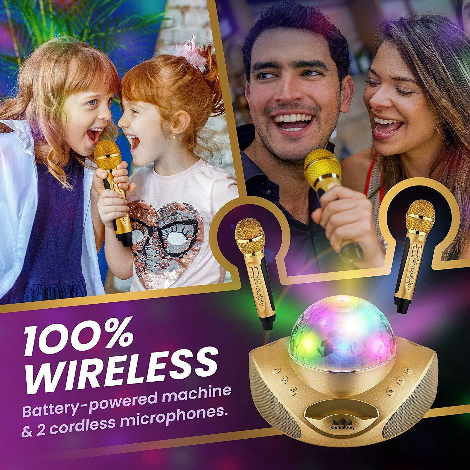 Karaoking Karaoke Machine for Adults and Kids with Two Wireless Microphones