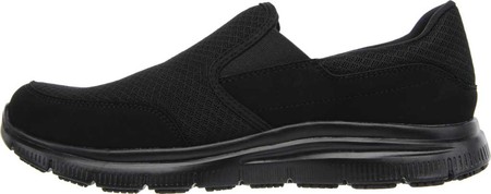 skechers men's black flex advantage slip resistant mcallen slip on