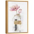 thumbnail image 2 of wall26 Framed Canvas Wall Art A Bouquet of Pink Tulips Flower in a Glass Botanical Plants Watercolor Abstract Modern Relax/Calm Pastel for Living Room, Bedroom, Office - 16x24 inches, 2 of 4