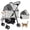 Gray, variant on 3-in-1 Pet Stroller, Car Seat & Carrier for Small Dogs and Cats, 4-Wheel Foldable Design, Max Load 44 lbs, Durable Oxford Fabric, Gray