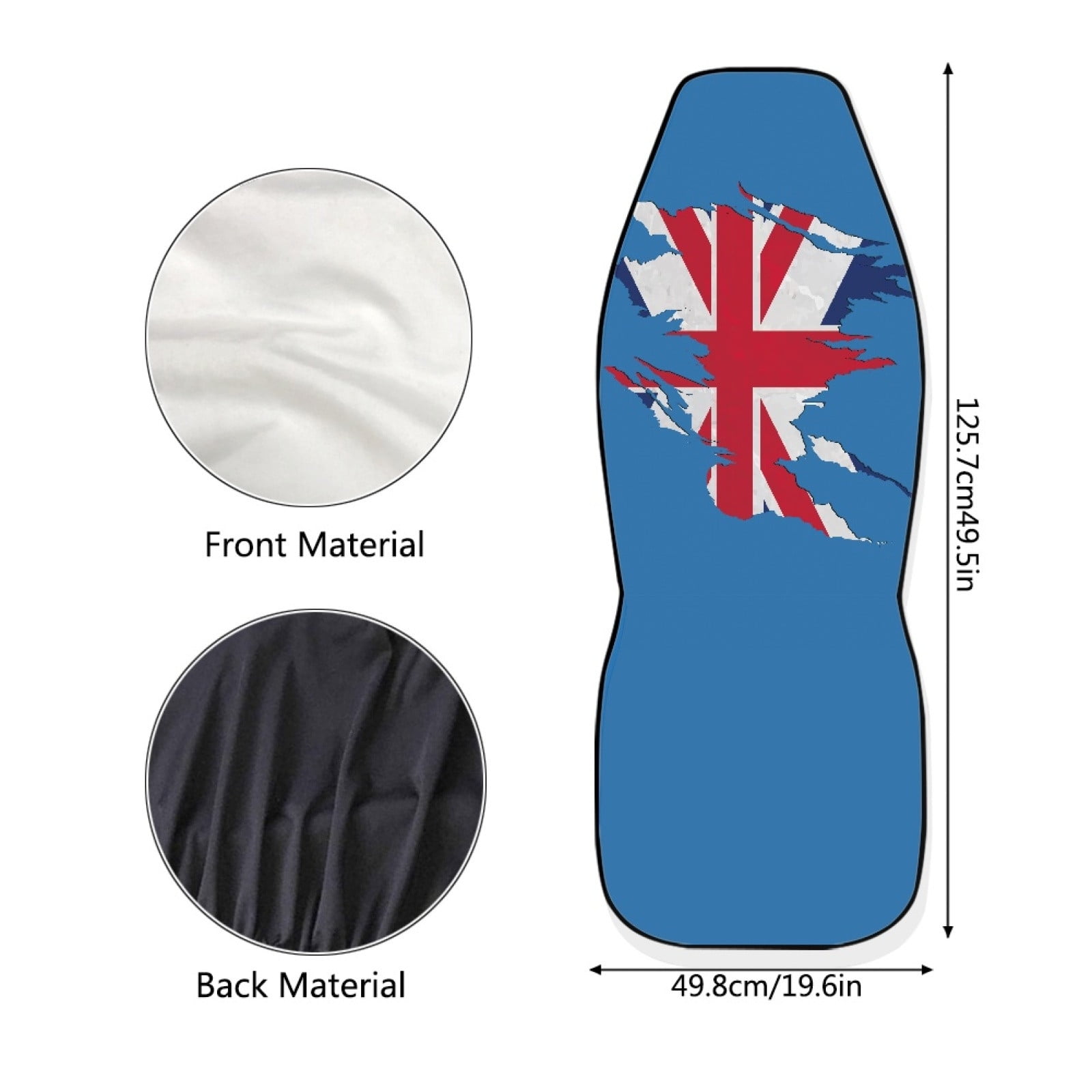 RuiJiao Car Seat Cover Thin Breathable Elastic Fabric for High Back Bucket Seats 2-Piece Set, Universal Fit for Most Vehicles, All-Season Protection