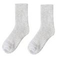 thumbnail image 1 of JeashCHAT Winter Super Thick Woolen Socks, Ladies' Warm Woolen Socks, Solid Color Socks, 1 of 3