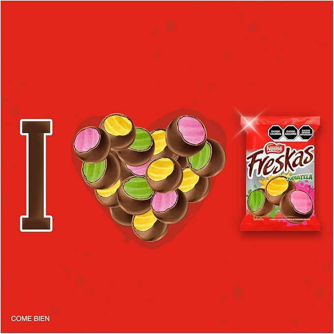 Nestle Freskas Flavored Sponge Toffee Balls Covered in Chocolate, 9 x 1.24 oz