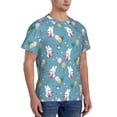 thumbnail image 2 of Bixox Men's Rabbit And Balloon Printed Short Sleeve Skinny Athletic T-Shirt, 2 of 6