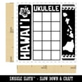 thumbnail image 2 of Ukulele Hawai'i Hawaii Chord Chart Self-Inking Rubber Stamp Ink Stamper - Purple Ink - Small 1 Inch, 2 of 7