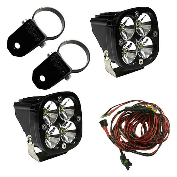 Baja Designs 49-7102 - Squadron Pro 3" 2x40W Square Driving/Combo Beam LED Lights Kit with A-Pillar 2" Mounts