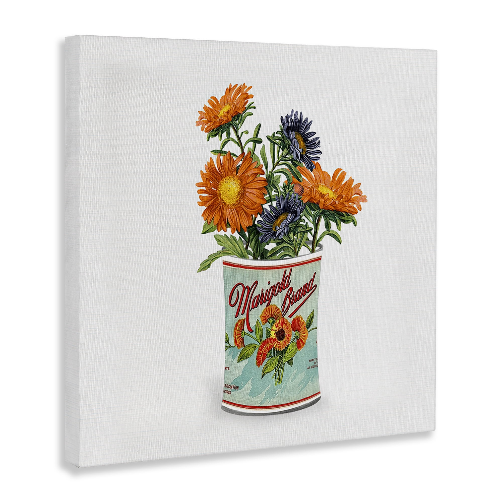 Stupell Industries Nostalgic Marigold Tin Bouquet Canvas Wall Art, design by Val Rhodes