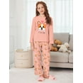 thumbnail image 5 of Oudiya Christmas Pajamas Set for Girls Long Sleeve Top & Pants Soft Cute Print Sleepwear Lounge Set, 5 of 6