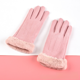 thumbnail image 5 of Guantes de pantalla táctil para mujer, bonitos y cálidos guantes de gamuza de terciopelo para montar en motocicleta para estudiantes, 5 of 5