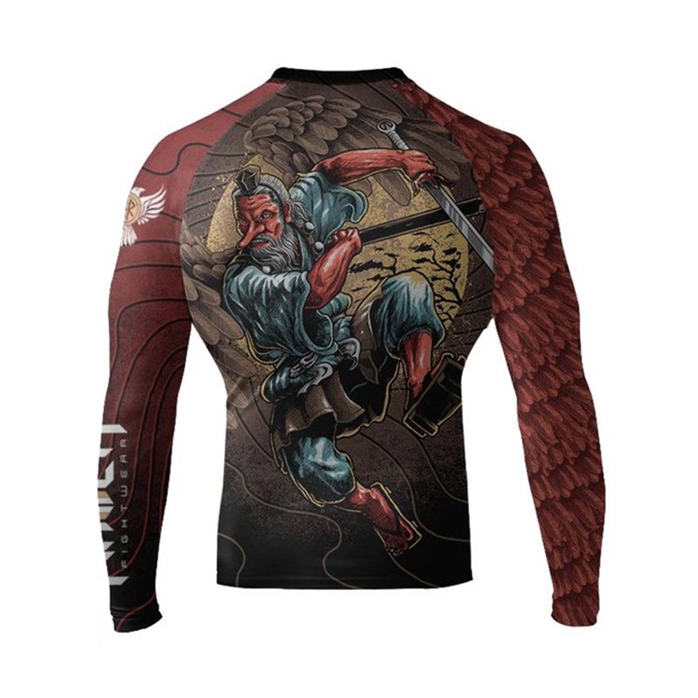 Raven Fightwear Raven Fightwear Men's Tengu Rash Guard MMA BJJ Brown