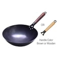 thumbnail image 2 of Chinese 100% Hand Hammered Iron Woks Stir Fry Pans, Non-stick, No Coating, Less Oil, Black Seasoned Wooden handle (Chef-12 inch), 2 of 5