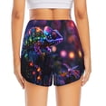 thumbnail image 3 of Picia Glowing Chameleon Fantasy Art Pattern Women's 2 in 1 Athletic Running Shorts High Waisted Workout Casual Gym Sweat Shorts with Comfy Liner Zipper Pockets-Large, 3 of 9