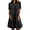 Black, variant on Women's Blue Denim Jean Dress Short Sleeve Button Down Shirt Style Midi Summer Casual