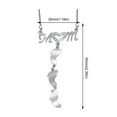 thumbnail image 3 of Jewelry VerPetridure Vertical Feet Necklace With Birthstones for mother's Day gift, 3 of 7