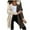 Khaki, variant on YDFCWXW Women 2025 Fall Outfits Open Front Long Sleeve Hooded Knit Cardigan Sweaters Color Block Outwear Coats Light Gray, S