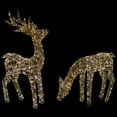 thumbnail image 4 of Northlight LED Lighted Twinkle Mesh Reindeer Outdoor Christmas Decoration - 37" - Set of 2, 4 of 9