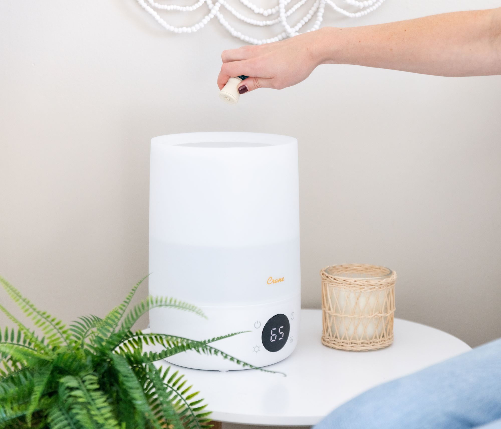 Top Fill Cool Mist Humidifier – 1.2 Gallon with Sleep Support Light & Essential Oil Tray