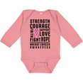 thumbnail image 3 of Inktastic Breast Cancer Awareness Strenght Courage Support Love Boys or Girls Long Sleeve Baby Bodysuit, 3 of 5