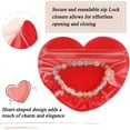 thumbnail image 4 of 100pcs Small Bags for Small Business, 3.5x5 inch Heart-Shaped Jewelry Bags Clear Mylar Ziplock Baggies Cute Packaging Supplies for Bracelet Sample (Red）, 4 of 14