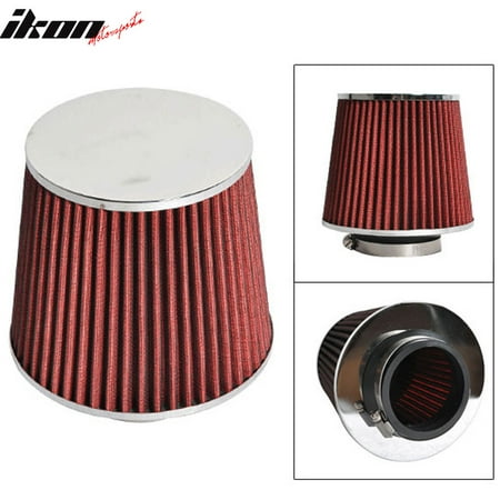 Air Filter Intake Cone Mm Compatible with 3 Inch Race PerCompatible withmance Cold Air Intake Cone Filter Red 88-01 Integra ()
