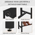 thumbnail image 5 of Dycanpo 45" Acacia Wood Black Bar Table - Rectangular Counter Height Pub Table for Indoor Use, Black, 5 of 7