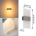 thumbnail image 3 of FSLiving Glitter Diamond Glass Battery Touch 5W LED Simple Luxury White Wall Lamp for Bedsides Living Room Home Office - 1 Light, 3 of 6