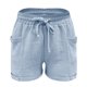 thumbnail image 3 of MKLEKYY Pantalones Cortos Deportivos Para Mujer, Pantalones Casuales De Pierna Recta Para Mujer, Pantalones Cortos Deportivos Holgados De Cintura Alta, Pantalones Casuales De Moda, 3 of 4
