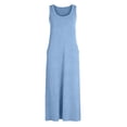 thumbnail image 4 of FengLS Womens Maxi Dresses Casual U-Neck Sleeveless Long Tank Dress Summer Loose Beach Sundress Ankle Length Dress with Pockets, 4 of 6