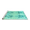 thumbnail image 2 of Ahgly Company Machine Washable Indoor Rectangle Abstract Turquoise Blue Modern Area Rugs, 5' x 8', 2 of 4