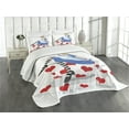 thumbnail image 3 of Ambesonne Colorful Quilted Bedspread Set 3 Pcs, Alice with Cup, Queen Size, Multicolor, 3 of 5