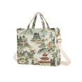 thumbnail image 7 of FORMRS Womens Corduroy Tote Bag Crossbody Shoulder Handbag with Pocket, Green Mountain Pattern, 7 of 7