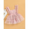 thumbnail image 4 of Baby Girls Romper, Sleeveless Square Neck Sequins Party Princess Tulle Dress for 3-18 Months, 4 of 10